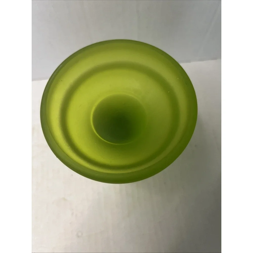 Westmorland Frosted Satin Green Glass Fairy Lamp BASE ONLY *NO CHIPS/CRACKS*